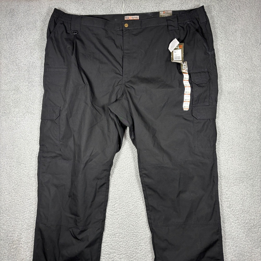 5.11 Tactical Pants Mens 54 Black Taclite Pro 74273L Relaxed Ripstop Cargo New